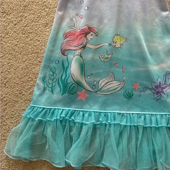 🤍Disney princess Little mermaid 🤍Nightgown girls size 5 - Picture 4 of 5